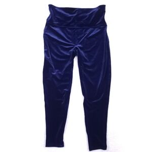Spanx Velvet Leggings Womens 3X High Waisted Midnight Navy Blue Luxe Shapewear‎